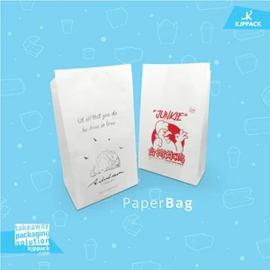 Paper Bag Snack Fried Food Packaging Anti Oil Size 12.5cm x 8cm x 17cm