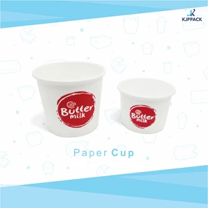 Cetak Kertas / Cetak Paper Cup Ice Cream / Sablon Cup Ice Cream 1 warna Berkualiatas 