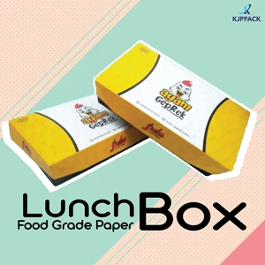 Lunch Box Nasi Geprek - Box Nasi Ayam Geprek - Paper Lunch Box Printing