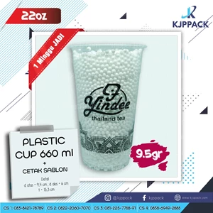 SABLON PLASTIC CUP 22oz CAPACITY 660ml PLASTIC CUP FOR THAI TEA