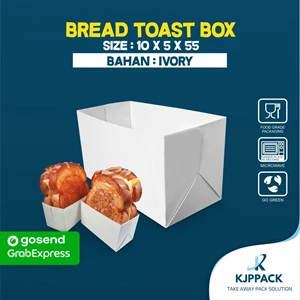 Bread Toast Box Kemasan Roti Bakar Kekinian Box Jiwa Toast Food Grade