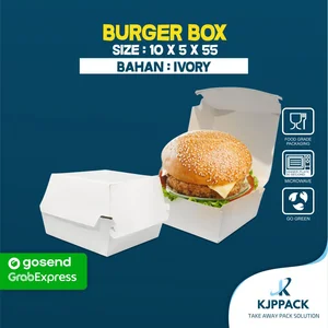 Paper Hamburger Box Dus Burger Kotak Burger Kotak Takoyaki Dus Camilan kotak kado 