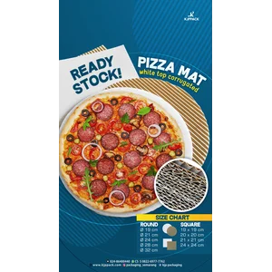 Ready Stock Loyang Pizza Mat Tatakan Pizza Tray Alas Pizza Bahan White Corrugated 