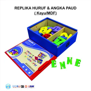 Set Replika Huruf & Angka PAUD Kayu