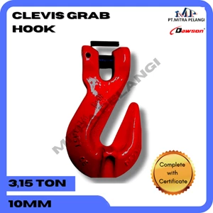 Clevis Grab Hook DAWSON Size 10mm WLL 3.15 Ton