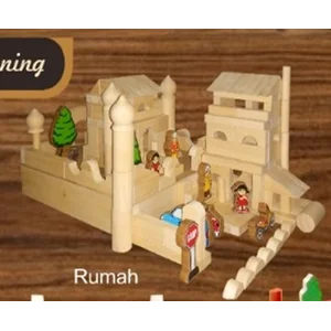 Mainan Edukasi Balok Mini Natural 500 pcs