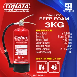 Fire Extinguisher Stainless Tonata - SNI / APAR FFFP FOAM 3 Kg