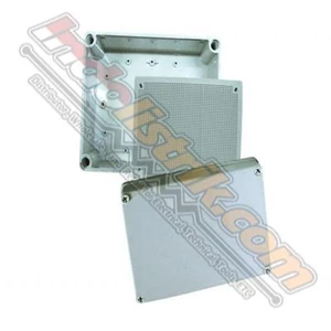 Tibox ABS Plastic Box 125x125x100mm Abu-abu + Base Plate Box Panel