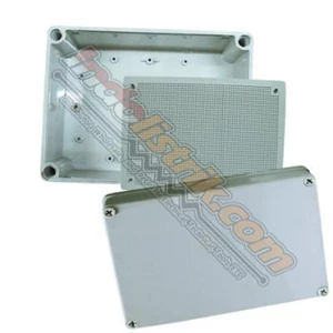 Tibox ABS Plastic Box 150x250x100 Abu-abu + Base Plate Box Panel