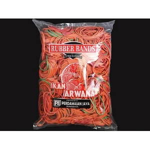 KARET GELANG CAP ARWANA MERAH OREN MERAH HIJAU 500 GRAM 