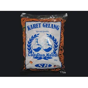 KARET GELANG CAP 2 KENDI OREN CAMPUR MERAH DAN HIJAU 500 GR