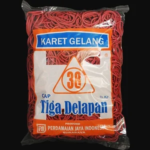 KARET GELANG CAP 38 MLK MERAH LUBANG KECIL 500 GRAM 