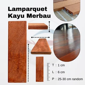 Lantai Kayu Merbau Tipe Lamparquet Polos Lebar 7cm