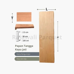 Papan Kayu Tangga Jati Lebar 30 cm 1 Layer