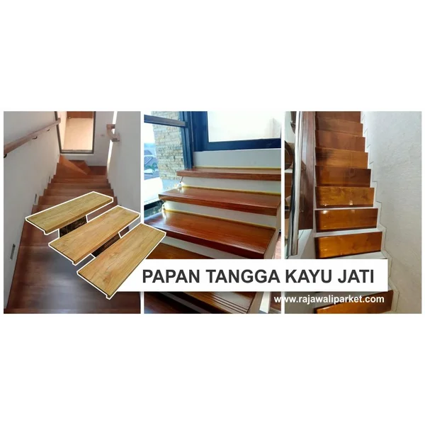 Papan Kayu Tangga Jati Untrap
