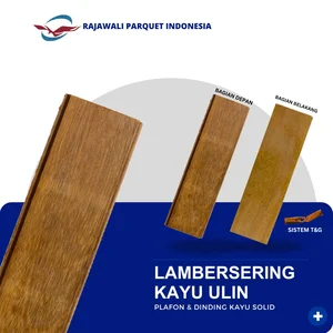 Plafon Kayu Lambersering Kayu Ulin Per Meter Persegi Panjang 40 cm