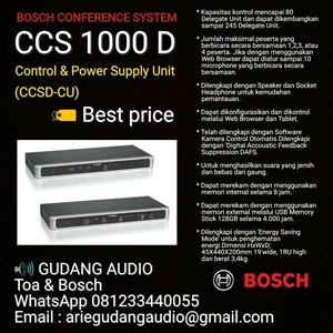 Bosch Conference Ccs 1000 D Control Unit Power Suppy & (Ccsd-Cu)