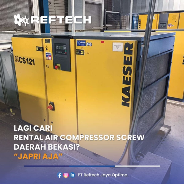 Sewa & Rental Air Compressor Screw 22kW By PT. Reftech Jaya Optima
