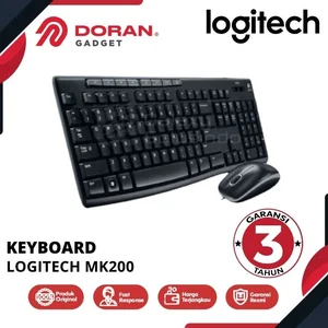 Mouse  Dan Keyboard Logitech  Mk200 Media Combo - Garansi 3Th