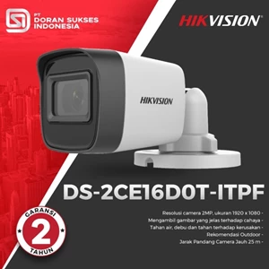 Kamera Cctv Outdoor Hikvision 2Mp Cmos Ip67 Ds-2Ce16d0t-Itpf