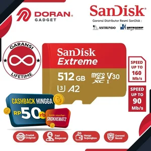 Micro Sd 512Gb Sandisk Extreme V30 Microsdxc