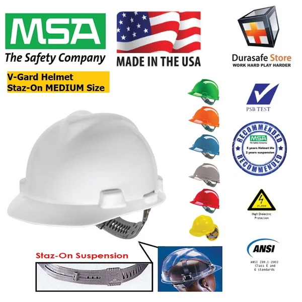 Helm Safety Msa V-Gard Staz On