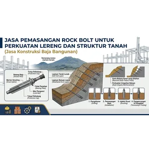 Jasa Pemasangan Rock Bolt Untuk Perkuatan Lereng Dan Struktur Tanah (Jasa Konstruksi Baja Bangunan)