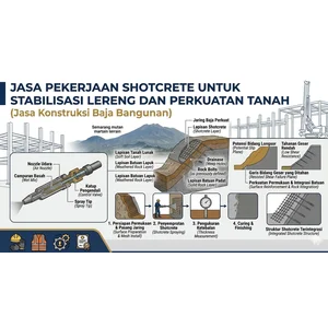 Jasa Pekerjaan Shotcrete Untuk Stabilisasi Lereng Dan Perkuatan Tanah (Jasa Konstruksi Baja Bangunan)