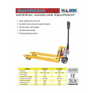 Hidrolik handpallet valberg kapasitas 1 Ton - 5 Ton