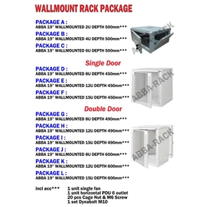 Wallmount Rack Server Package Abba-Rack Single Door