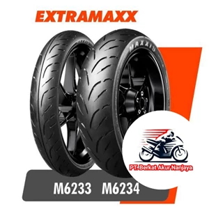 Paket Maxxis Extramax M6233w 80/90 Dan 90/90-14 Tubeless Bonus Pentil