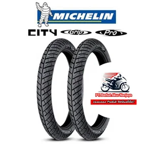 Paket Michelin City Grip Pro 80/90 Dan 100/80-17 Tubeless Bonus Pentil
