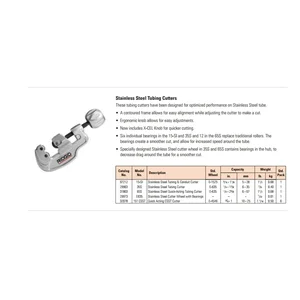RIDGID STAINLESS STEEL TUBING CUTTERS 35S-29963 / CUTTER TUBING