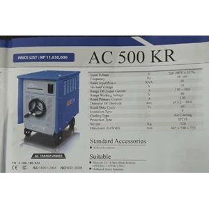 Mesin Las listrik / Travo Las Multipro AC 500 KR
