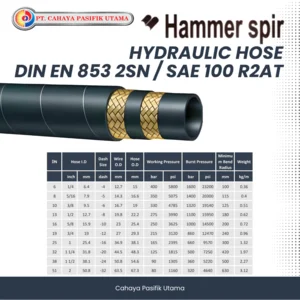 SELANG HIDROLIK HOSE HAMMERSPIR 2 KAWAT - DIN EN 853 2SN / SAE 100 R2AT - 2 WIRE