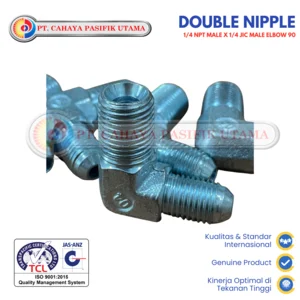 DN 04 MB X 04 MJ 90 - DOUBLE NIPPLE PIPA 1/4 NPT MALE X 1/4 JIC MALE ELBOW 90