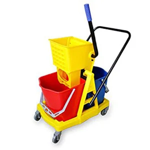 PRODUKSI DOUBLE WRINGER TROLLY ATAU DOUBLE BUCKET PEMBERSIH RUANGAN LAINNYA