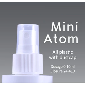 Botol Plastik Spray Mini Atom Dengan Dustcap Dosis 0.10Ml Closure 24-410