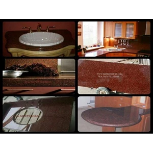 The Red Granite table Import India (26 MG) table Granite Imperial Red Table DapurKitchen Wastafelm Bar Pantry Counter