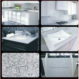 Meja Granit Putih Import Ukuran Medium Slab 60Xp