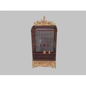 Carved Pillar of the cage Motif 8 gods (Ready Stock)