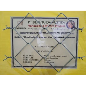 Kawat Harmonika [BEVA Chainlink] 75mm x 75mm Heavy Galvanized BWG 10 3.0mm