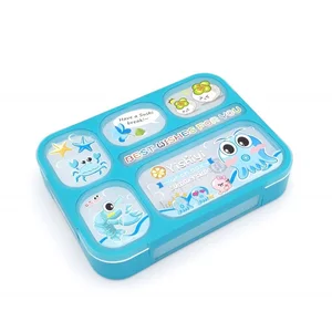 Yooyee Kotak Makan Grid Bento Lunch Box 6 Sekat Karakter