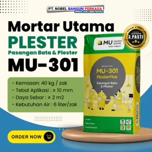 Semen Mortar Utama MU 301 Plester Dinding 40 Kg - Pengiriman Seluruh Indonesia
