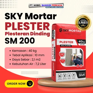 Semen Mortar Sky Mortar Plester Dinding Bata Ringan 40 Kg Siap Kirim Seluruh Indonesia