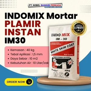 Semen Mortar Indomix Plamir Instan Dinding Tembok IM30 40 Kg Siap Kirim Seluruh Indonesia