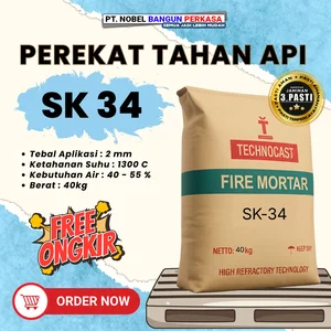 SK 34 Fire Resistant Adhesive Cement 40 kg Fire Resistant Mortar 1300°C for Furnace & Smelter - Shipping Throughout Indonesia