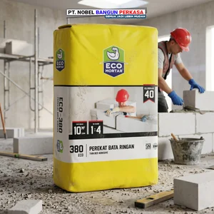 Semen Mortar ECO Mortar ECO380 Thinbed Perekat Bata Ringan AAC Hebel 40 Kg Siap Kirim Seluruh Indonesia