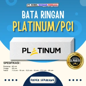 Bata Hebel / Bata Ringan PCI/Platinum Tebal 10 cm Surabaya Sidoarjo Pengiriman Seluruh Indonesia