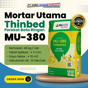 Semen Mortar Perekat Bata Ringan Thinbed MU380 Mortar Utama 40 kg Kirim Seluruh Indonesia
